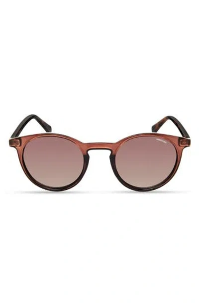 Kenneth Cole 48mm Round Sunglasses In Brown