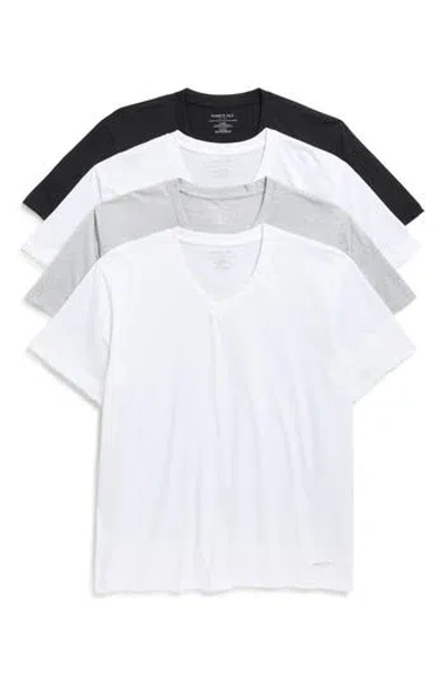 Kenneth Cole 4-pack V-neck Undershirts In Multi