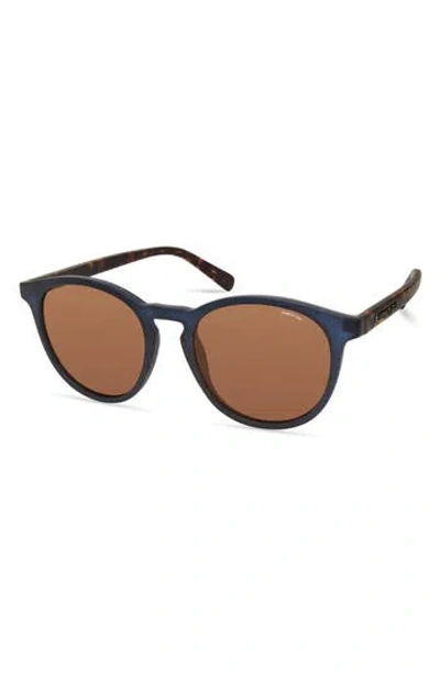 Kenneth Cole 51mm Round Sunglasses In Brown