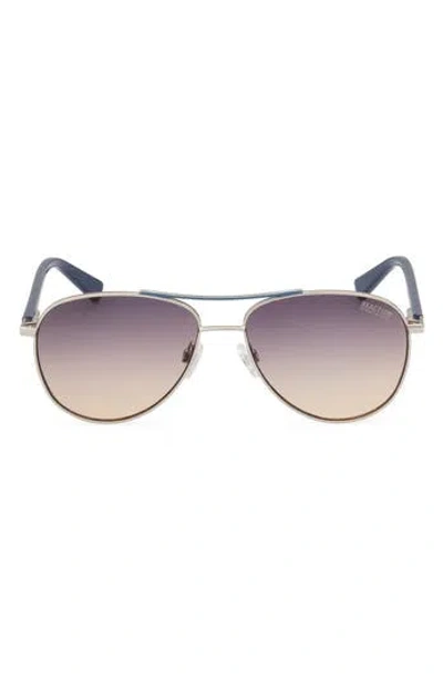 Kenneth Cole 57mm Gradient Pilot Sunglasses In Neutral