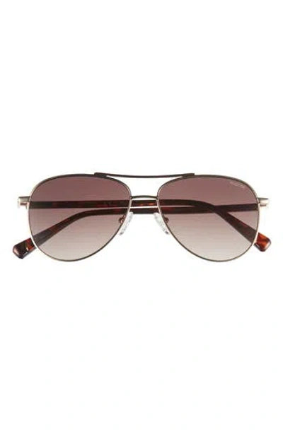 Kenneth Cole 57mm Pilot Sunglasses In Brown