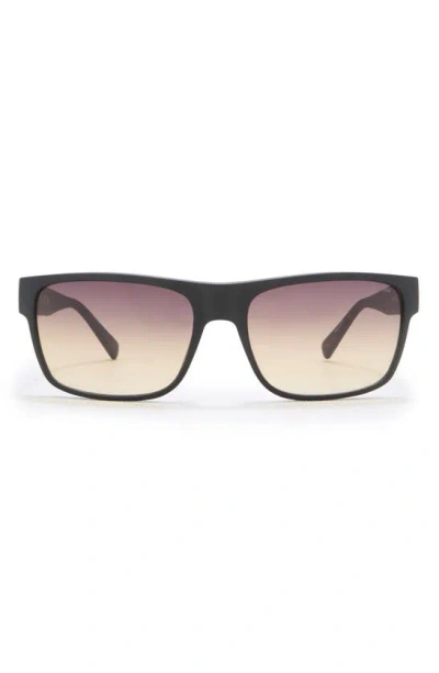 Kenneth Cole 58mm Gradient Rectangular Sunglasses In Black
