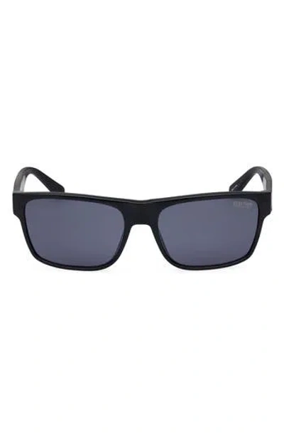 Kenneth Cole 58mm Rectangular Sunglasses In Black