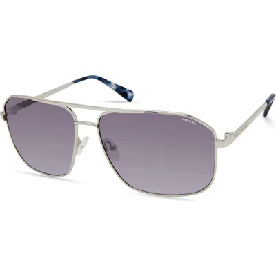 Kenneth Cole 62mm Navigator Sunglasses In Brown