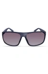 Kenneth Cole 66mm Rectangle Sunglasses In Black