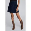 Kenneth Cole Denim Mini Skirt With Seaming Detail In Blue