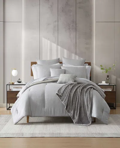 Kenneth Cole Abstract Texture Comforter Set In Gray