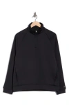 Kenneth Cole Active Raglan Sleeve Quarter Zip Pullover In Black