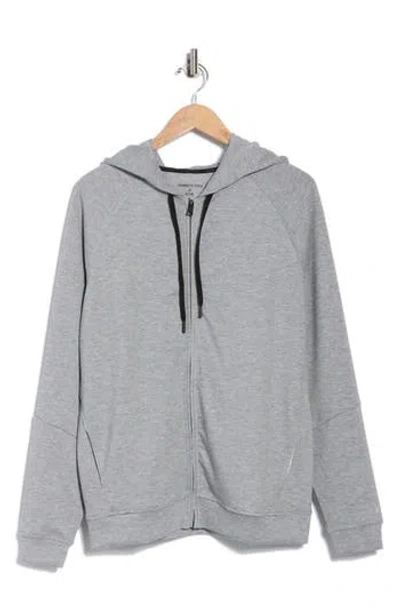 Kenneth Cole Active Scuba Knit Zip Hoodie In Gray