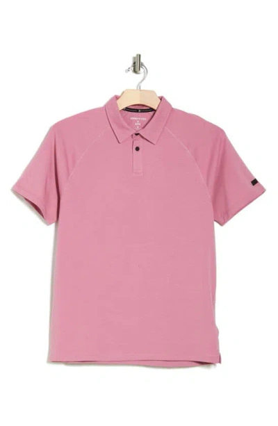 Kenneth Cole Active Stretch Polo In Pink Salt