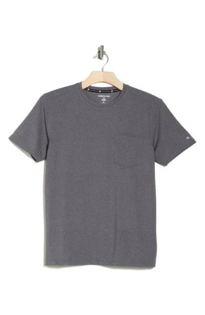 Kenneth Cole Active Stretch Short Sleeve T-shirt In Heather Grey