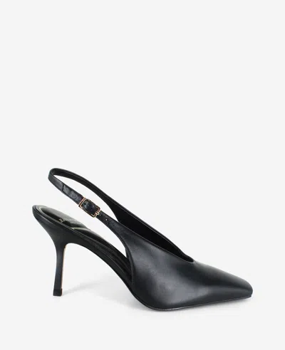 Kenneth Cole Aerial Leather Slingback Heel In Black