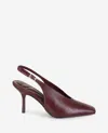 Kenneth Cole Aerial Leather Slingback Heel In Burgundy