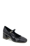 Kenneth Cole Brynne Platform Mary Jane Pump In Black/ Black Patent