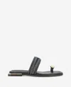 Kenneth Cole Andarna Leather Woven Toe Ring Sandal In Black