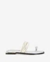 Kenneth Cole Andarna Metallic Woven Toe Ring Sandal In Silver Gold