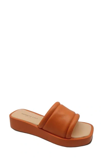 Kenneth Cole Women's Andreanna Slip On Platform Sandals In Orange