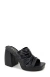 Kenneth Cole Anika Platform Sandal In Black Pu