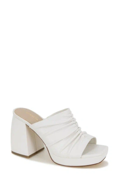 Kenneth Cole Anika Platform Sandal In Ecru Pu