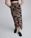 Kenneth Cole Animal Printed Pull On Mesh Skirt