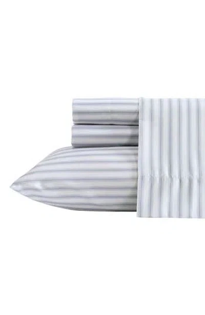 Kenneth Cole Arrow Stripe Microfiber Sheet Set In Gray