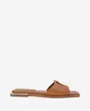 Kenneth Cole Asher Leather Metal Ring Sandal In Tan Leather