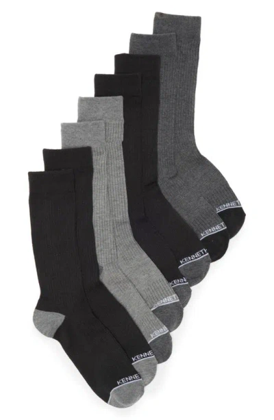 Kenneth Cole Assorted 4-pack Dress Crew Socks In Black