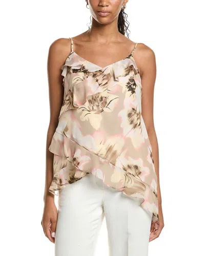 Kenneth Cole Asymmetric Ruffle Cami In Yellow
