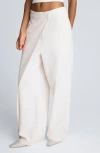 Kenneth Cole Asymmetric Wide Leg Pants In White