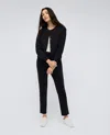 Kenneth Cole Athletic Stretch Collarless Bomber Jacket In Black