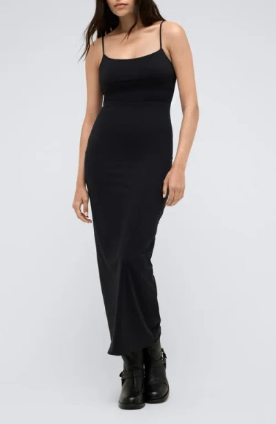 Kenneth Cole Athletic Stretch Maxi Slipdress In Blue