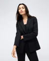 Kenneth Cole One-button Satin Blazer In Black
