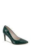 Kenneth Cole Aundrea Pointed Toe Pump In Emerald Croco