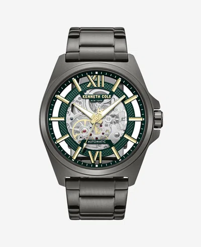 Kenneth Cole Automatic Bracelet Watch In Gun