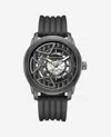 Kenneth Cole Automatic Silicone Watch In Black