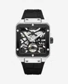 Kenneth Cole Automatic Silicone Watch In Black