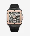 Kenneth Cole Automatic Silicone Watch In Black