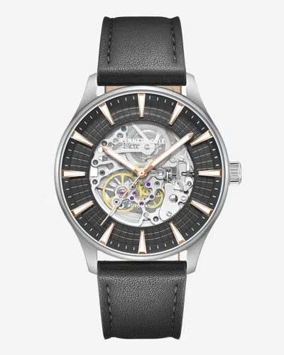 Kenneth Cole Automatic Strap Watch In Black