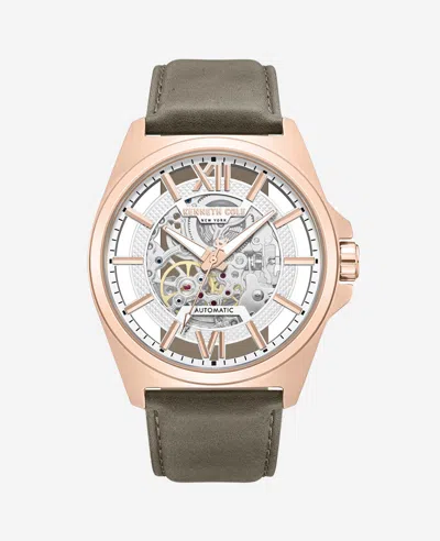 Kenneth Cole Automatic Strap Watch In Khaki