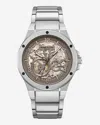 Kenneth Cole Automatic Tinged Glass Bracelet Watch In Silver