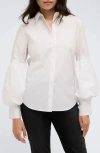 KENNETH COLE KENNETH COLE BALLOON SLEEVE BUTTON-UP SHIRT
