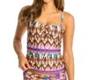 Kenneth Cole Bandeau Tankini Top In Kkc Mojave In Multi