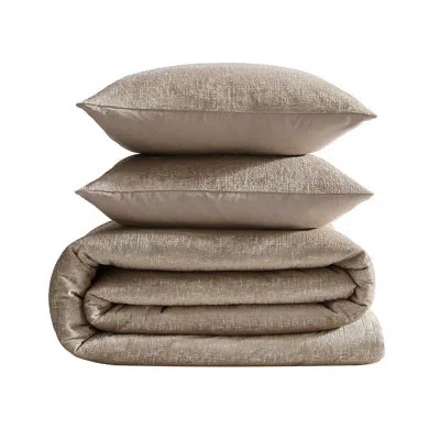 Kenneth Cole Banks Comforter Set In Mink Brown