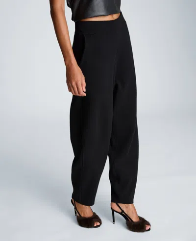 Kenneth Cole Barrel Leg Sweater Pull On Pant In Black