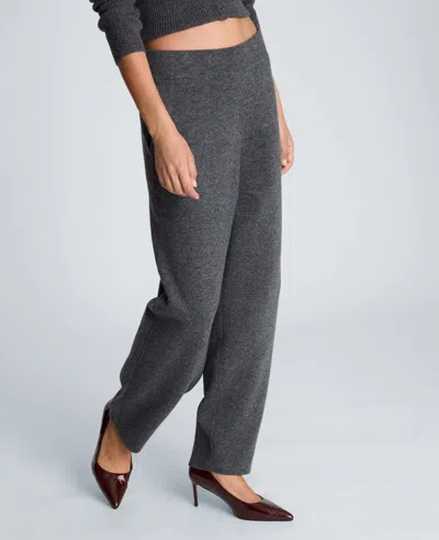 Kenneth Cole Barrel Leg Sweater Pull On Pant In Gray