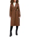 Kenneth Cole Belted Duster Jacket In Green