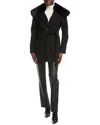 Kenneth Cole Belted Jacket In Black