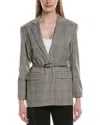 Kenneth Cole Belted Jacket In Gray