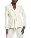 Kenneth Cole Belted Patch Pocket Jacket In Brown