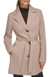 Kenneth Cole Belted Water Resistant Trench Coat In Khaki